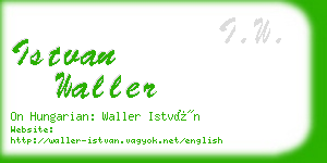 istvan waller business card